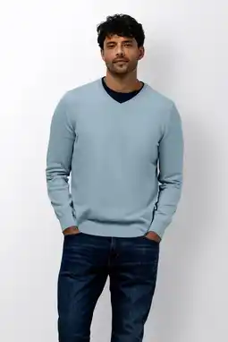 Wehkamp State of Art pullover fijn gebreid lichtblauw aanbieding