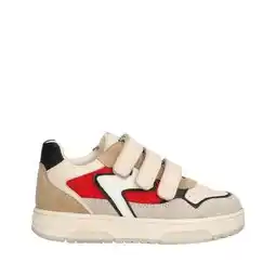 Wehkamp Braqeez leren sneakers beige/rood aanbieding