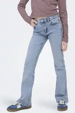Wehkamp KIDS ONLY GIRL KOGBLAIR flared jeans light blue denim aanbieding