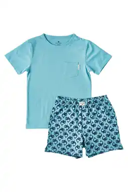 Wehkamp Little Label shortama blauw aanbieding
