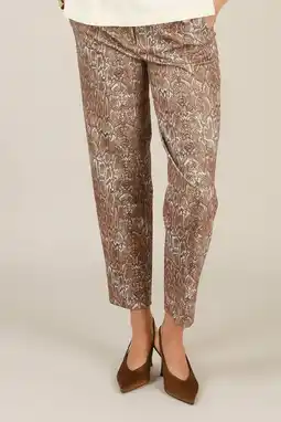 Wehkamp Yest slim regularwaist cropped broek bruin aanbieding