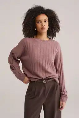 Wehkamp WE Fashion gebreide trui oudroze aanbieding