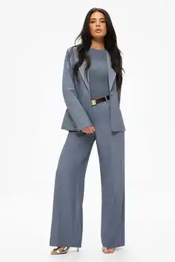 Wehkamp NIKKIE wide leg regularwaist broek blauw aanbieding