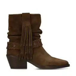 Wehkamp Manfield suède cowboylaarzen bruin aanbieding