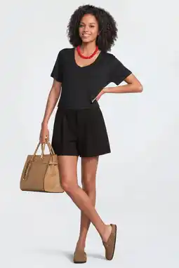 Wehkamp Anytime loose fit T-shirt met V-hals zwart aanbieding