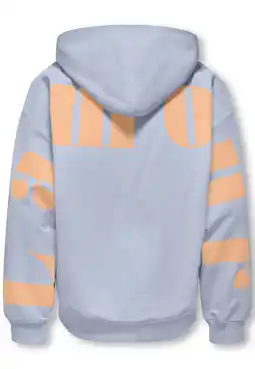 Wehkamp KIDS ONLY GIRL hoodie met backprint lichtblauw aanbieding