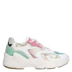 Wehkamp Braqeez chunky leren sneakers wit/multi aanbieding