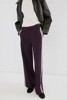 Wehkamp Mango regularwaist casual broek donkerrood aanbieding