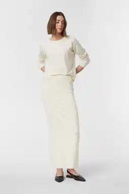 Wehkamp comma maxi rok ecru aanbieding