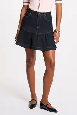 Wehkamp Morgan denim spijkerrok dark blue denim aanbieding