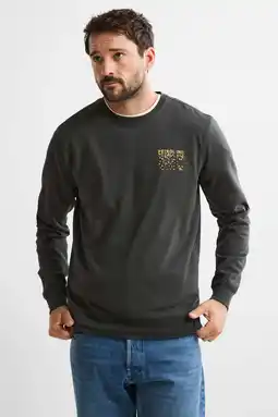 Wehkamp Petrol Industries sweater grijs aanbieding