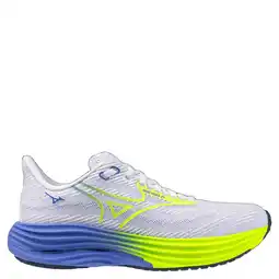 Wehkamp Mizuno Wave Rider 29 hardloopschoenen wit/geel/blauw aanbieding
