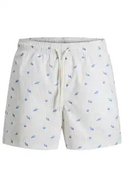 Wehkamp JACK & JONES PANTS STUDIO zwemshort JPSTMAUI BREEZE ecru/lichtgeel aanbieding