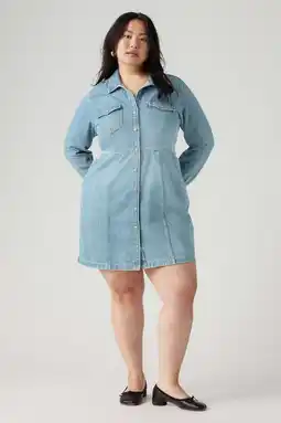 Wehkamp Levi's Plus spijkerjurk light blue denim aanbieding