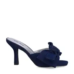 Wehkamp Sacha denim muiltjes donkerblauw aanbieding