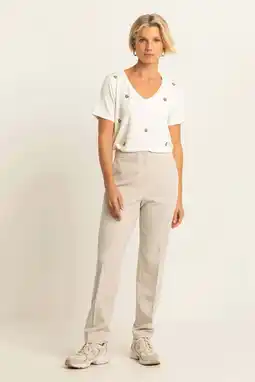 Wehkamp Expresso straight highwaist pantalon beige aanbieding