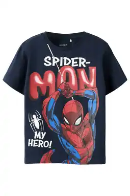 Wehkamp NAME IT MINI Spider-Man T-shirt donkerblauw aanbieding