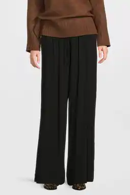 Wehkamp Imagine crinkle wide leg broek zwart aanbieding