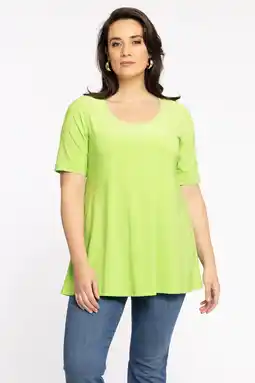 Wehkamp YOEK T-shirt DOLCE van travelstof limegroen aanbieding