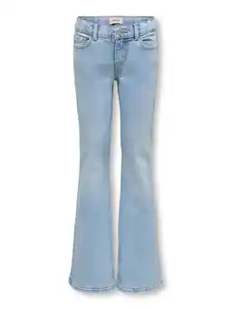 Wehkamp KIDS ONLY GIRL lowwaist flared jeans light blue denim aanbieding