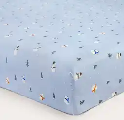 Wehkamp NOUS Kids flanellen hoeslaken blauw aanbieding