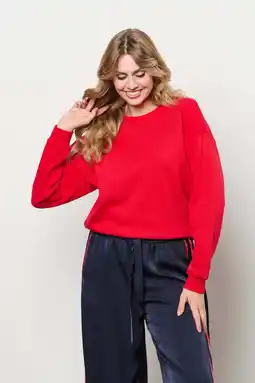 Wehkamp Co Woman sweater met backprint rood aanbieding