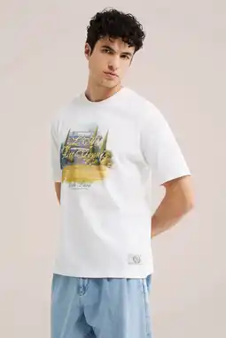 Wehkamp WE Fashion regular T-shirt wit aanbieding