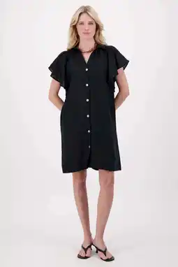 Wehkamp Zusss linnen blousejurk zwart aanbieding
