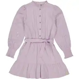 Wehkamp LEVV Little korte jurk broderie lila aanbieding