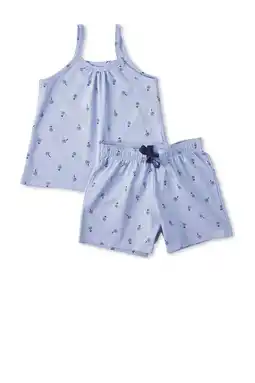 Wehkamp Little Label shortama met all over print blauw aanbieding