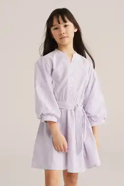 Wehkamp WE Fashion gestreepte korte jurk lila aanbieding