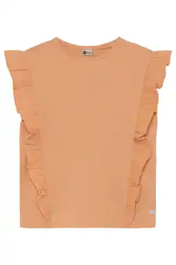 Wehkamp Daily7 T-shirt met textuur oranje aanbieding