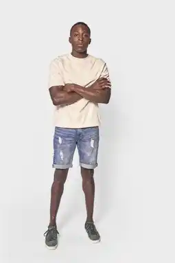 Wehkamp Redefined Rebel regular denim short blauw aanbieding