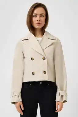 Wehkamp QS korte trenchcoat beige aanbieding