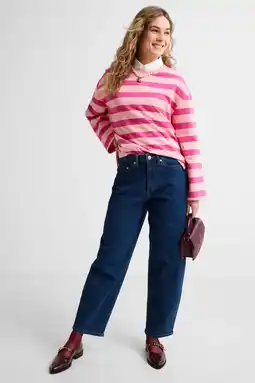 Wehkamp Anytime gestreepte sweater Roze aanbieding