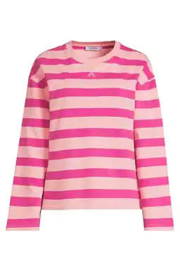 Wehkamp Anytime gestreepte sweater Roze aanbieding