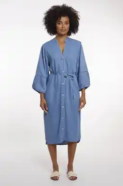 Wehkamp Rino & Pelle A-lijn jurk medium blue denim aanbieding