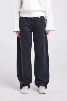 Wehkamp America Today lowwaist wide leg jeans black denim aanbieding