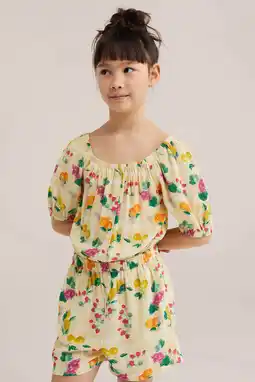 Wehkamp WE Fashion straight playsuit geel//roze/groen aanbieding