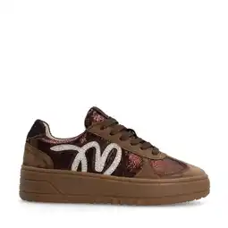 Wehkamp Manfield leren sneakers brons metallic aanbieding