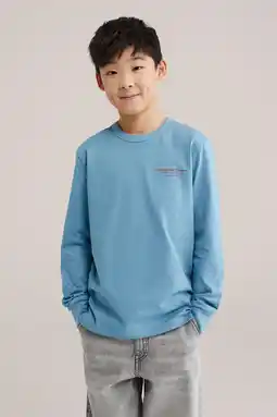 Wehkamp WE Fashion longsleeve met backprint blauw aanbieding