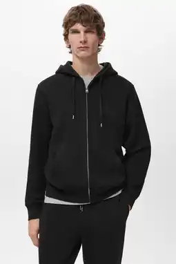 Wehkamp Mango Man sweatvest zwart aanbieding