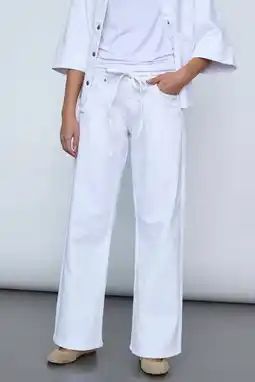 Wehkamp SisterS Point lowwaist wide leg jeans wit aanbieding