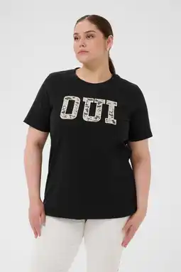Wehkamp Kaffe Curve T-shirt zwart aanbieding