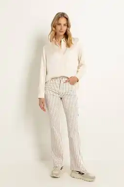 Wehkamp CLAUDIA BY CLAUDIA STRÄTER flared jeans ecru aanbieding