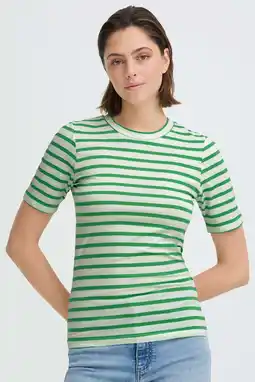 Wehkamp ICHI gestreepte top groen aanbieding