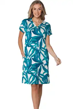 Wehkamp Pastunette nachthemd wit/turquoise aanbieding