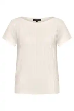 Wehkamp Claudia Sträter top ecru gebreid aanbieding