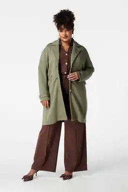 Wehkamp MS Mode manteljas kaki aanbieding