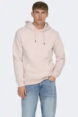 Wehkamp ONLY & SONS hoodie lichtroze aanbieding